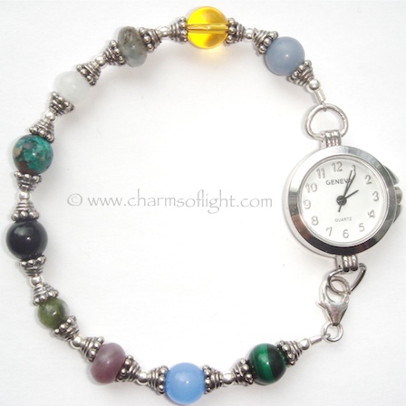 Multi-Gemstone Watch Bracelet